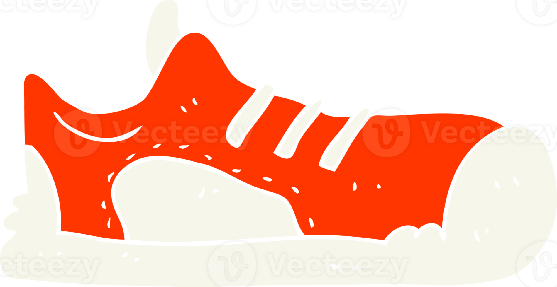 flat color illustration of sneaker png