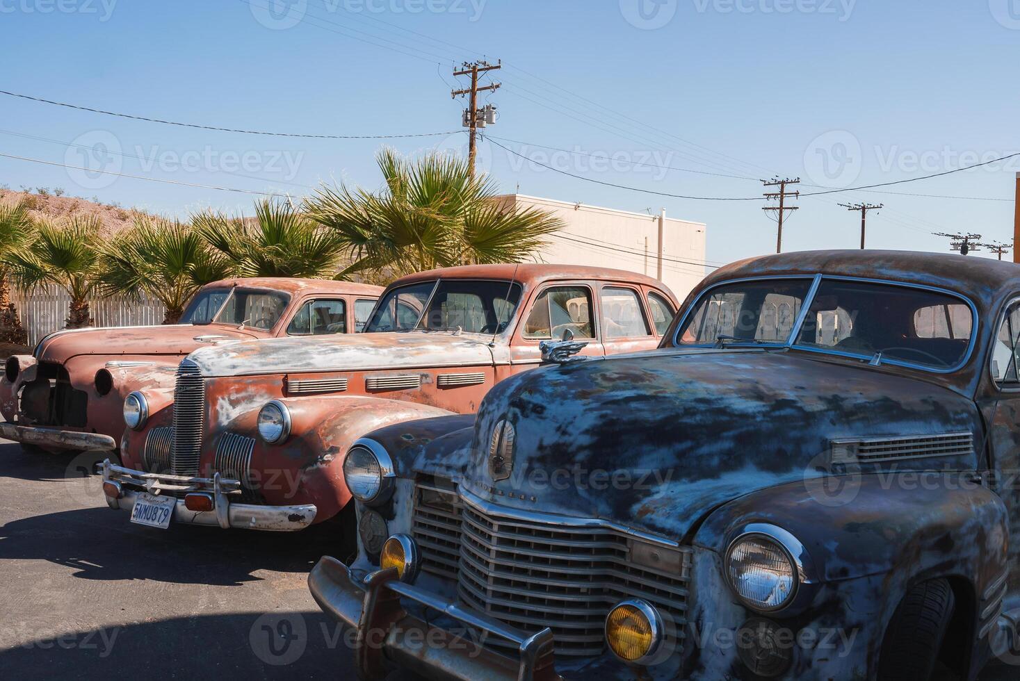 Vintage Cars Lineup, Barstow Bygone Era Automotive Design and Americana Charm photo