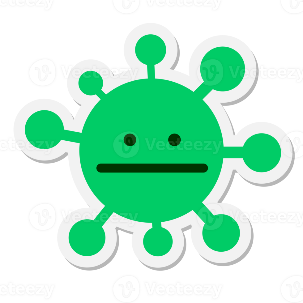 simple blank virus sticker png