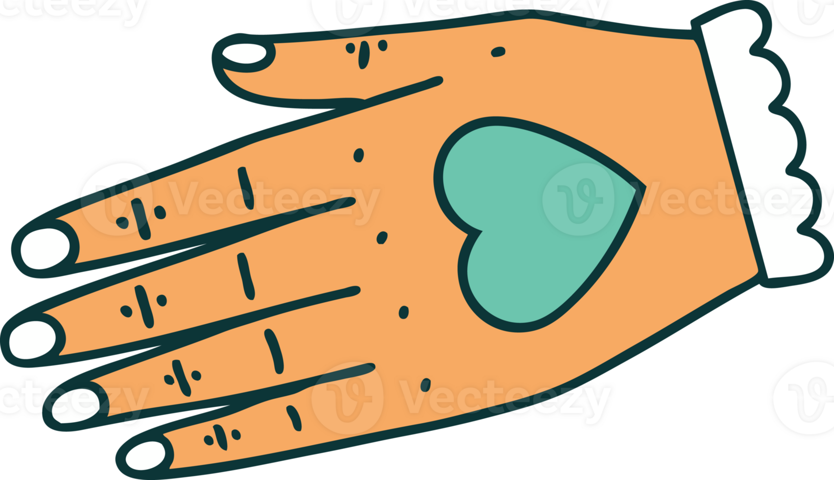 iconic tattoo style image of a hand png