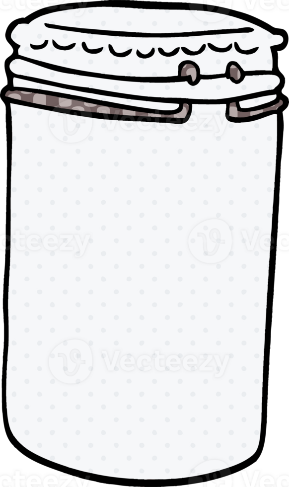 cartoon doodle storage jar png