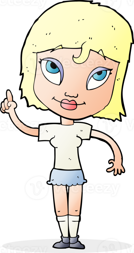cartoon woman with idea png