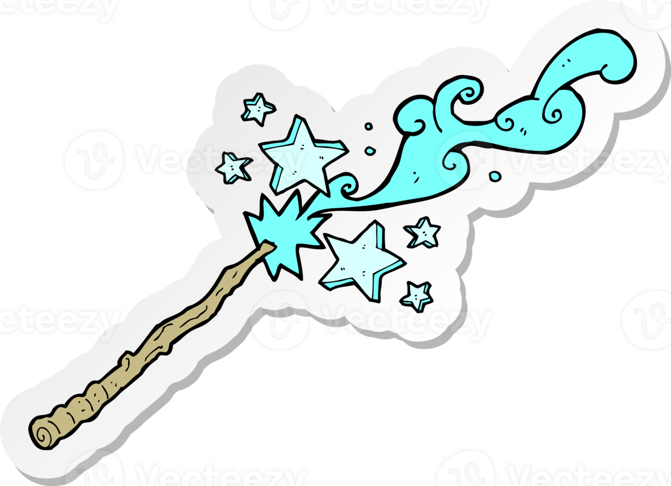 sticker of a magic wand casting spell png