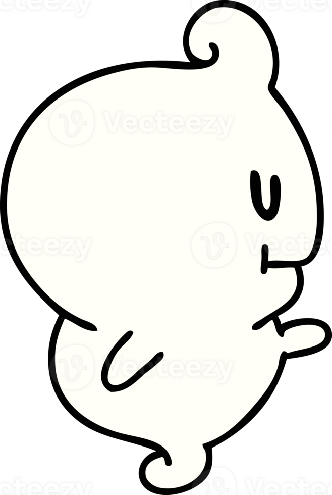 cartoon halloween ghost just floating around png