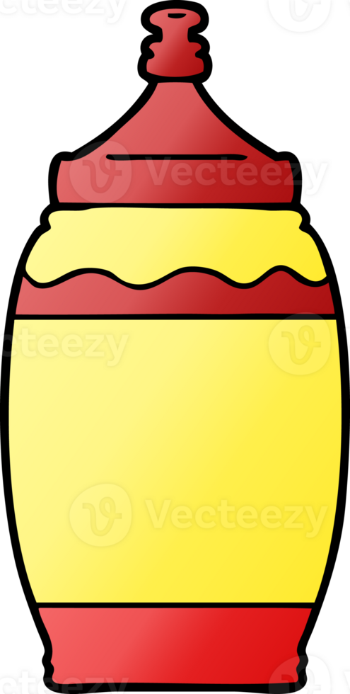 botella de salsa de tomate de dibujos animados png