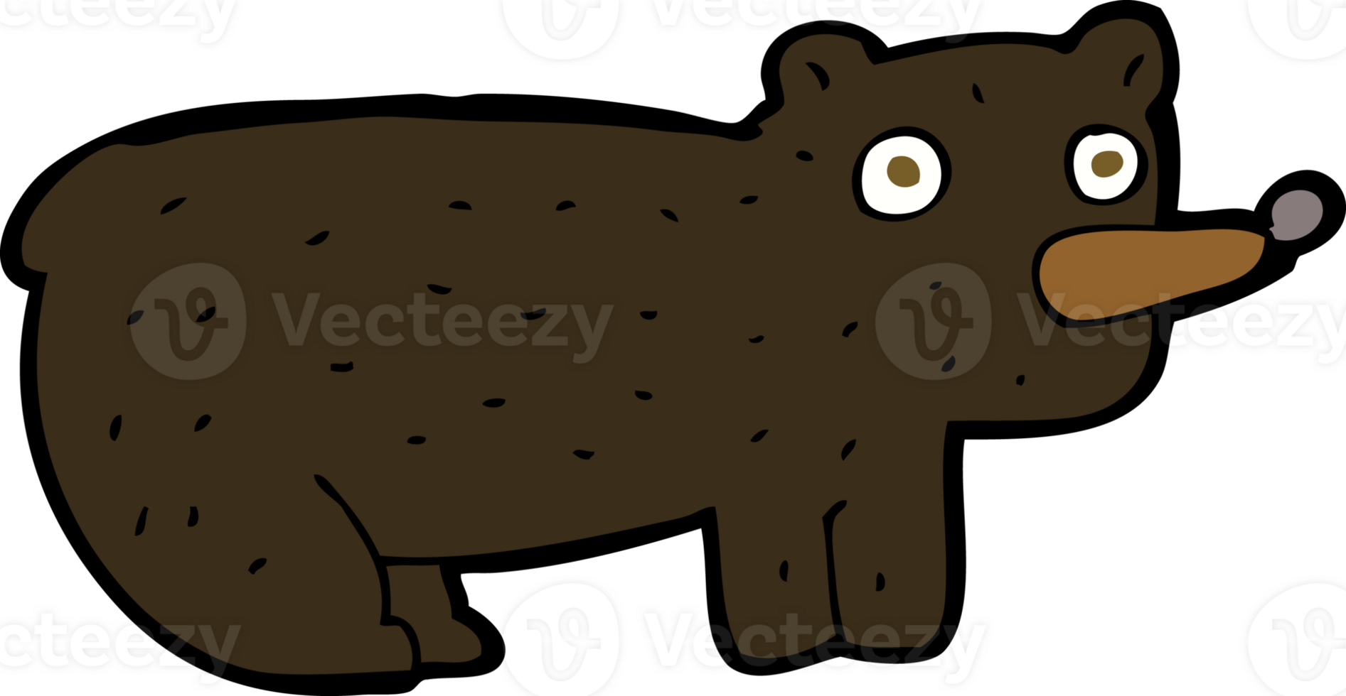 funny cartoon black bear png