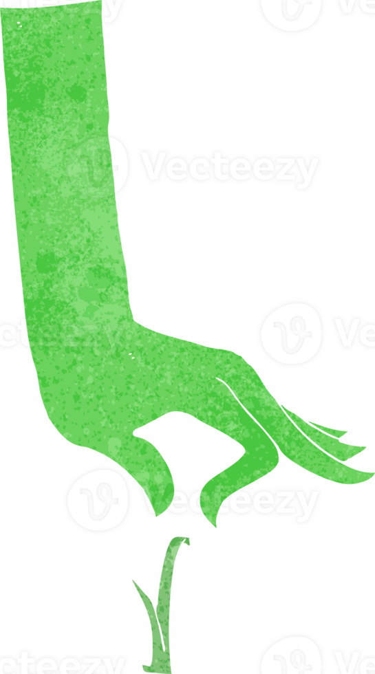 cartoon green hand picking blade of grass png