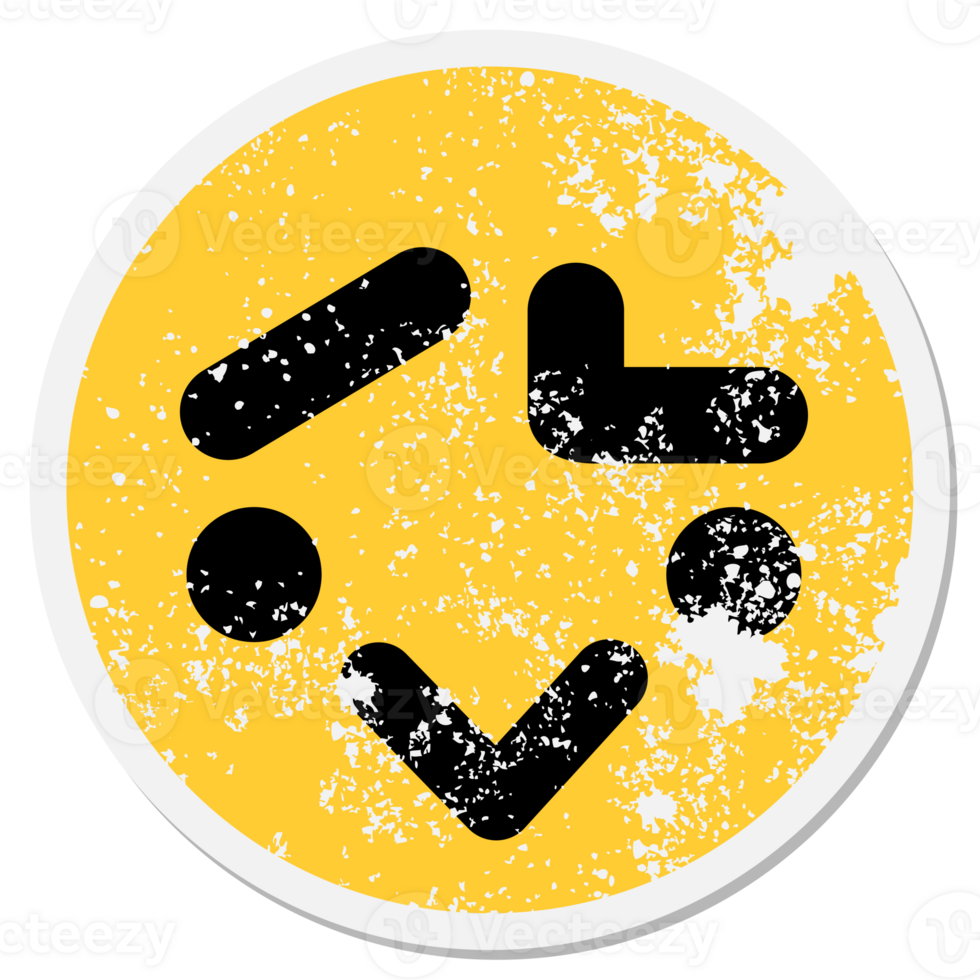 bird face with raised eyebrow circular sticker png