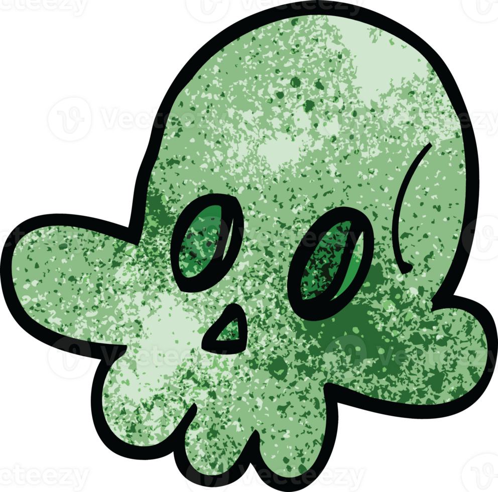 cartoon doodle halloween skull png
