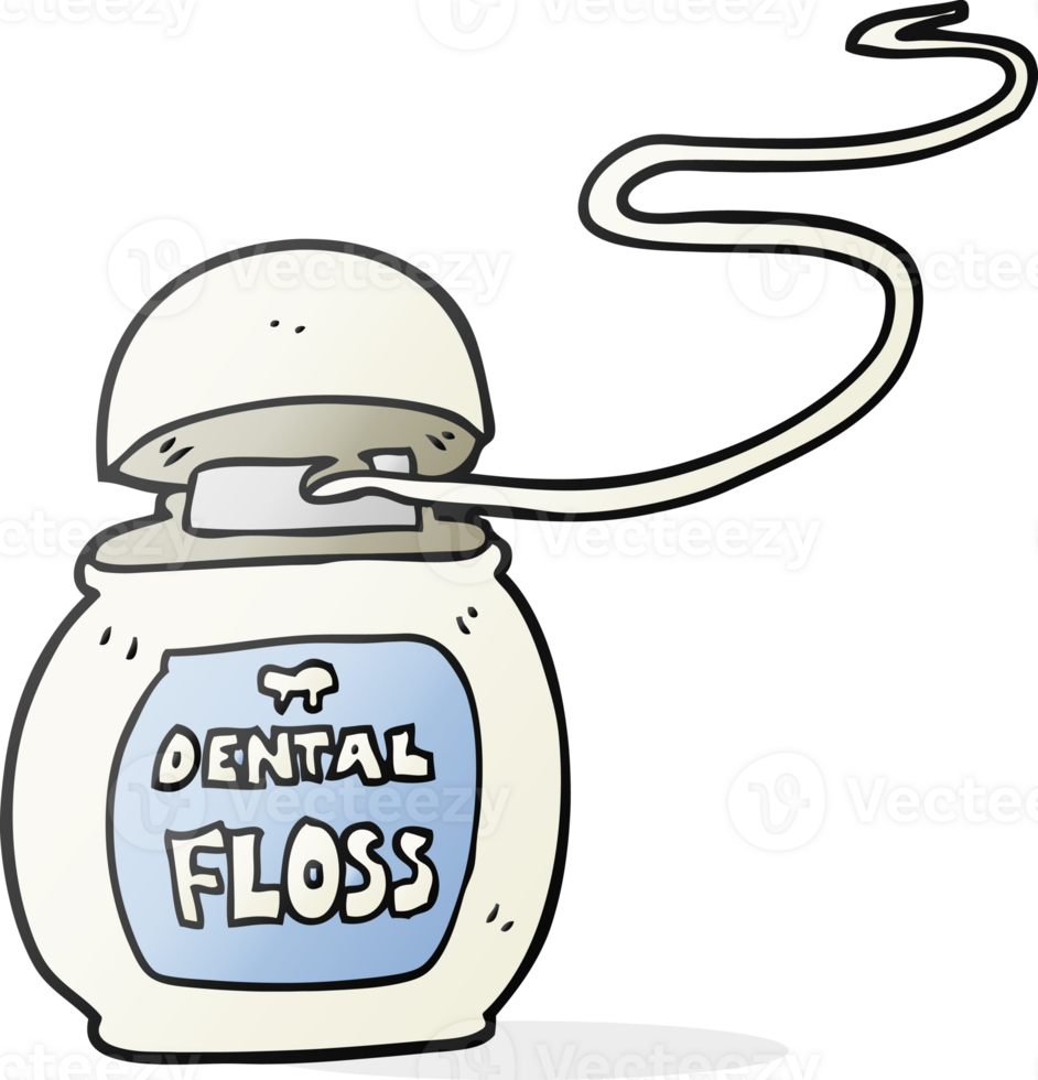 hand drawn cartoon dental floss png