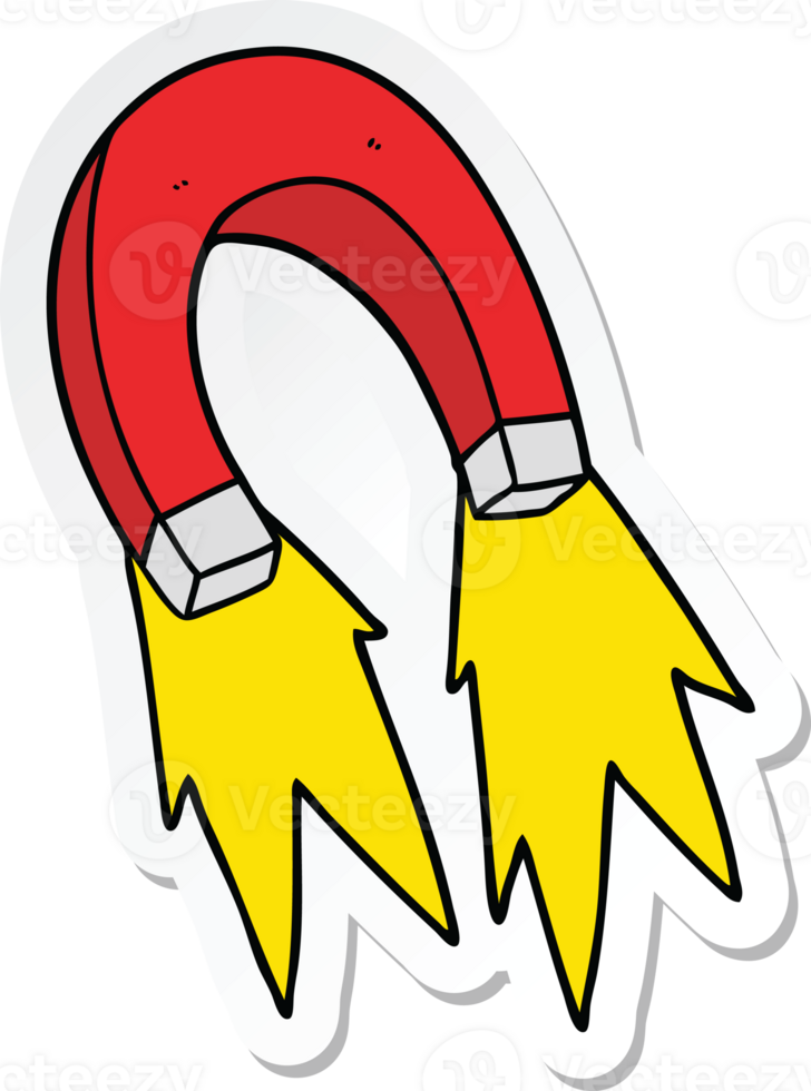 sticker of a cartoon magnet png