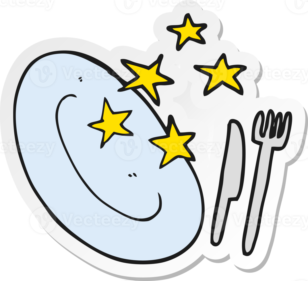 sticker of a cartoon clean plate png