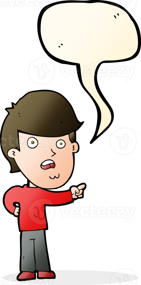 cartoon shocked man pointing with speech bubble png