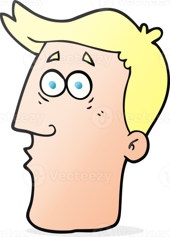 hand drawn cartoon male face png