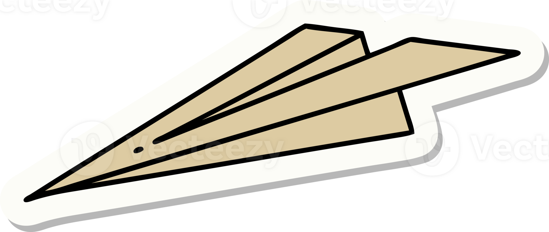 sticker of tattoo in traditional style of a paper airplane png