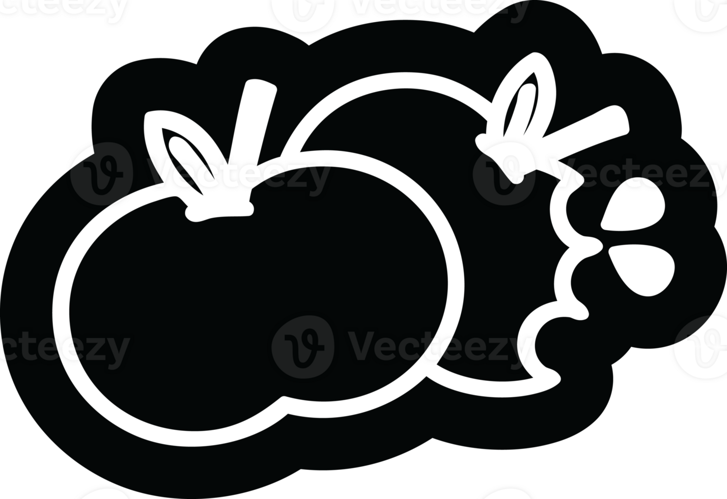 bitten apples icon symbol png