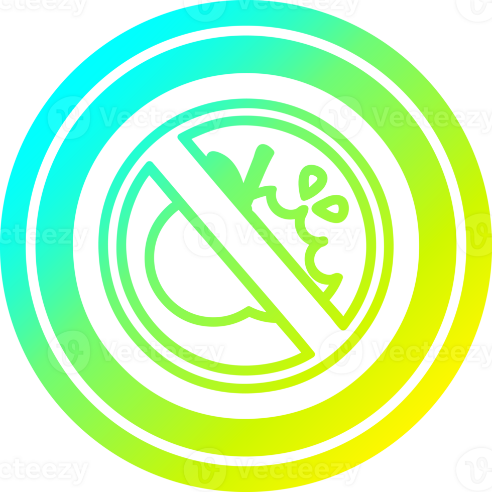 no healthy food circular icon with cool gradient finish png