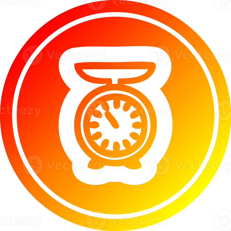 pesagem balanças circular ícone com caloroso gradiente terminar png