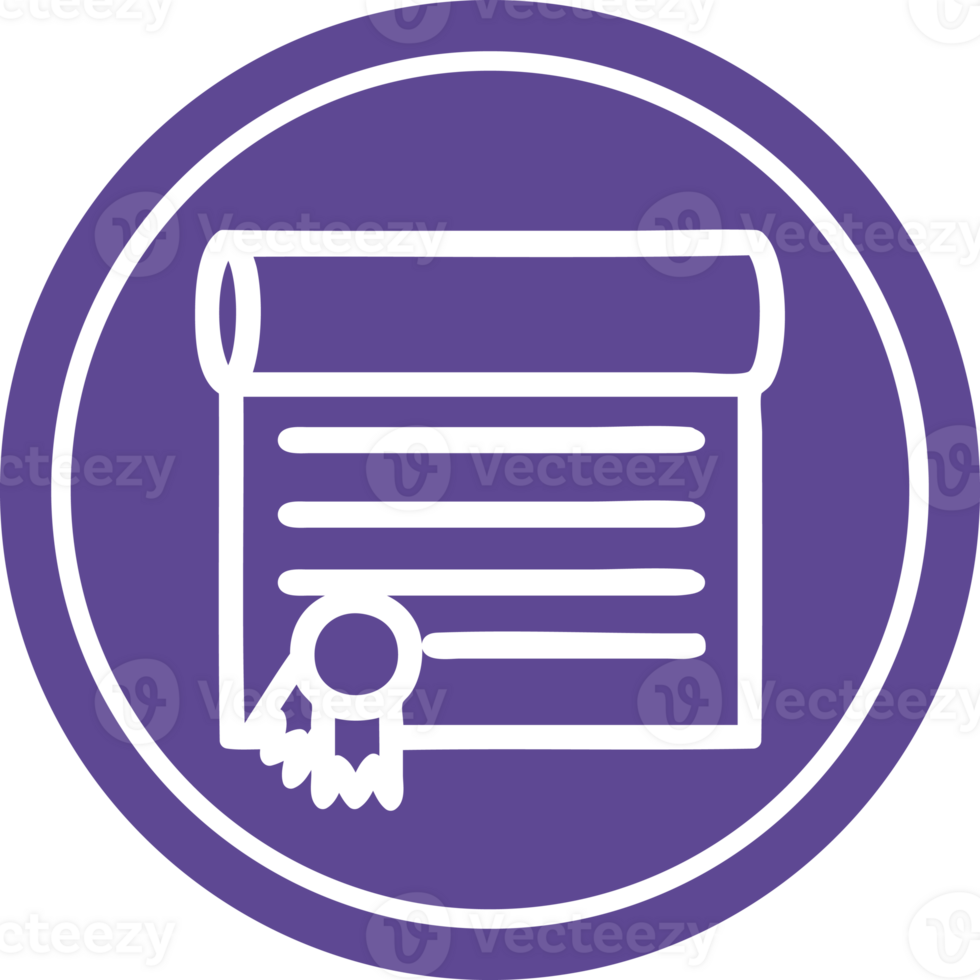diploma certificate circular icon symbol png
