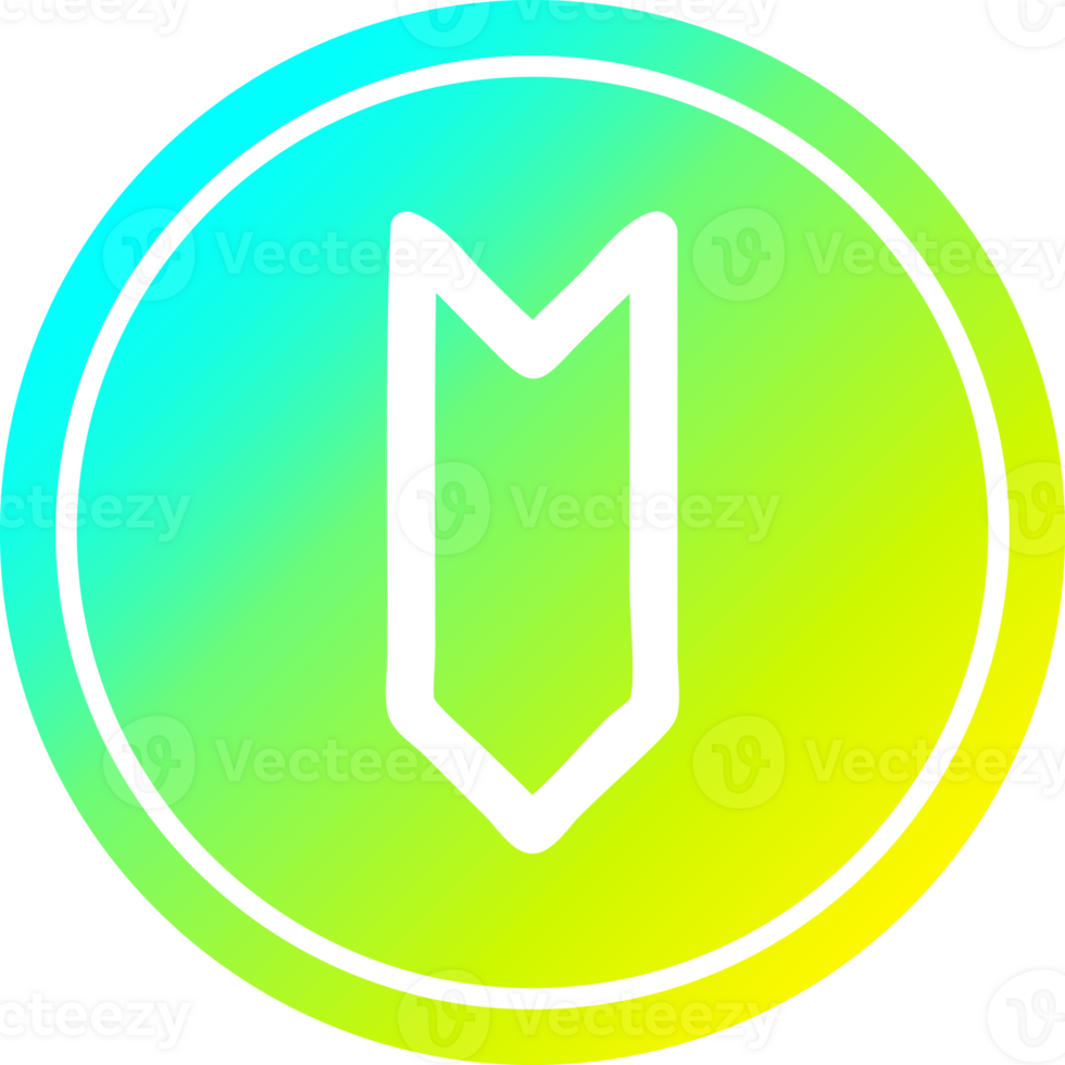 decorative arrow circular icon with cool gradient finish png