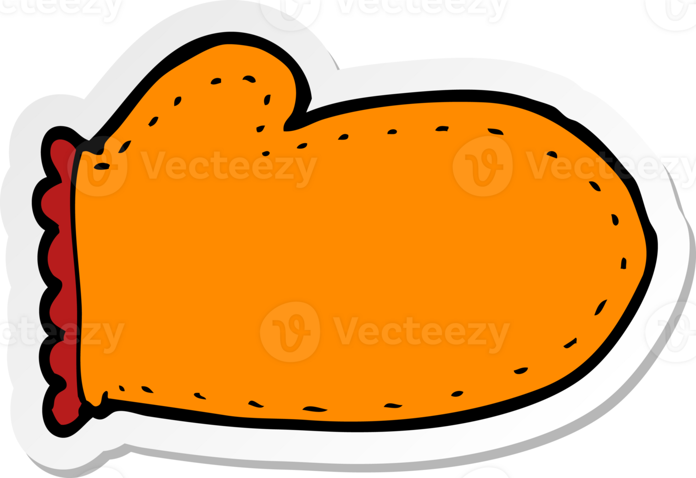 sticker of a cartoon oven glove png