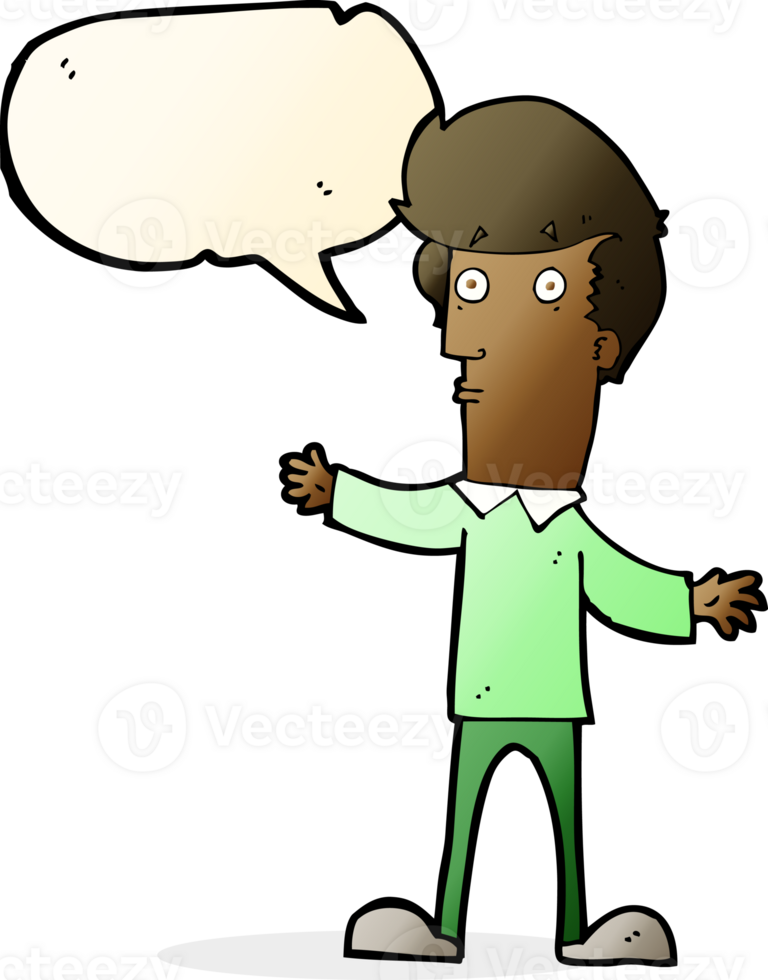 cartoon startled man with speech bubble png