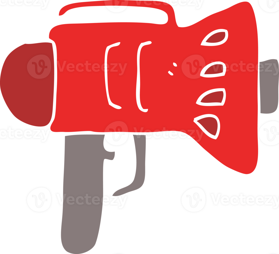 flat color illustration of loud hailer png