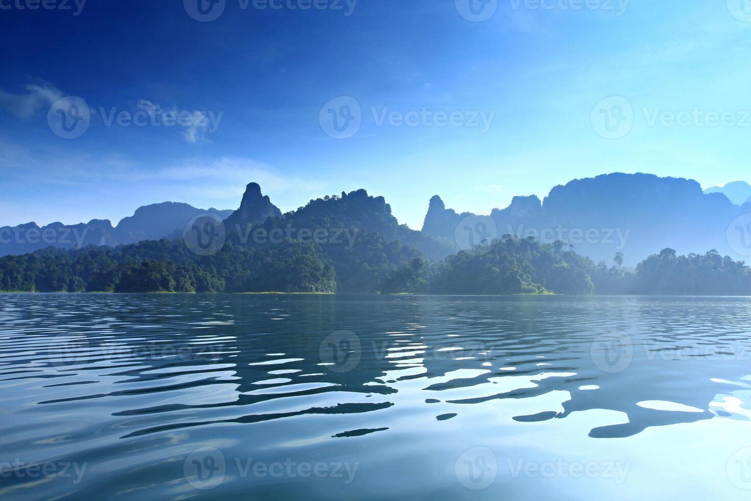 Scenic of Khao Sok national park, popular mainland national park destination in South Thailand photo