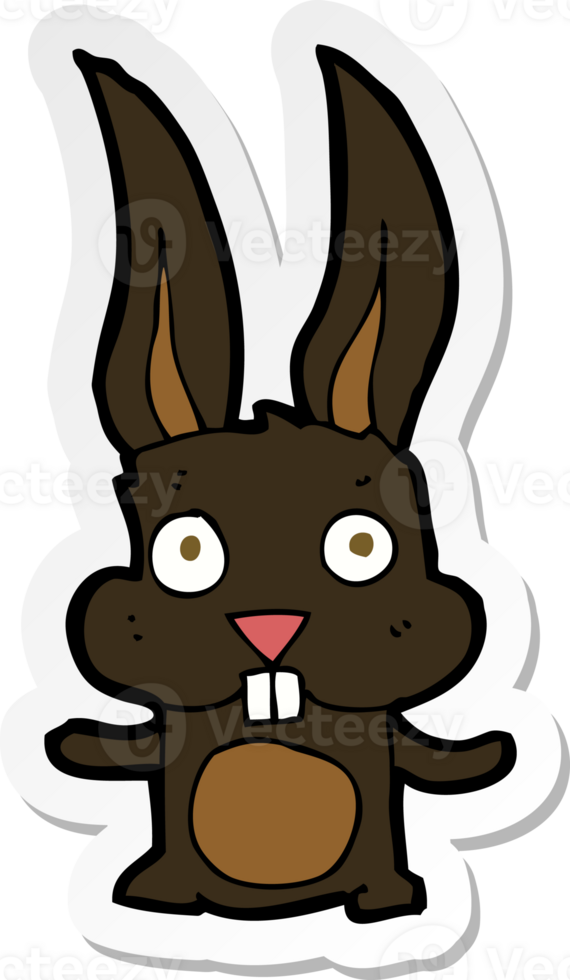 sticker of a cartoon rabbit png