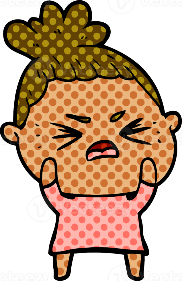 cartoon angry woman png