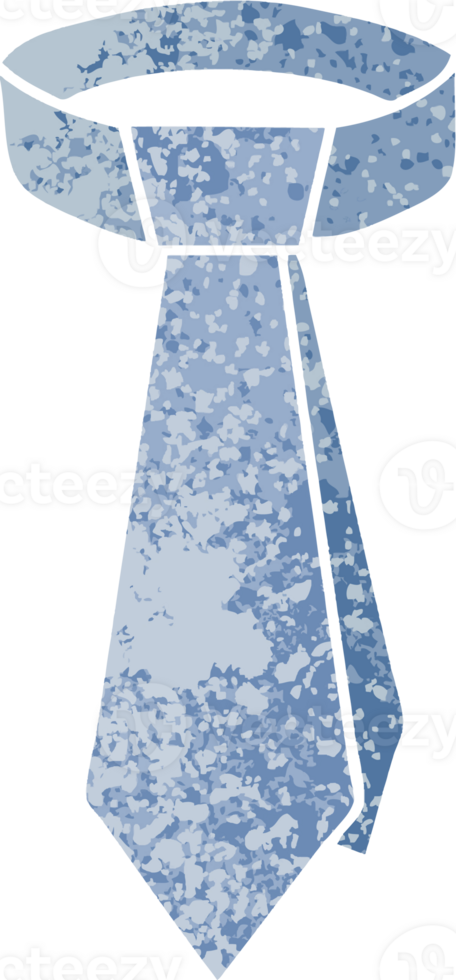 retro illustration style quirky cartoon neck tie png