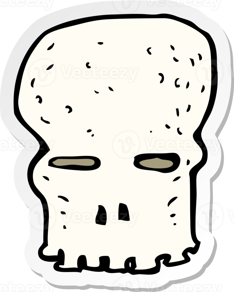 sticker of a cartoon spooky skull png