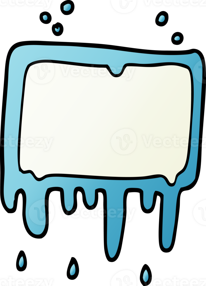 cartoon doodle dripping banner png