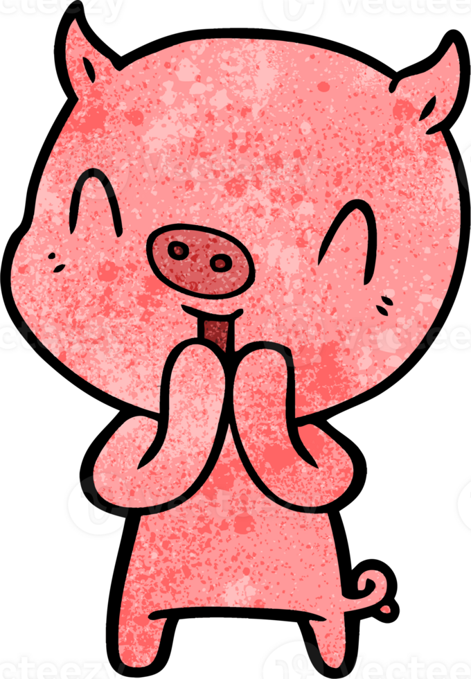 happy cartoon pig png