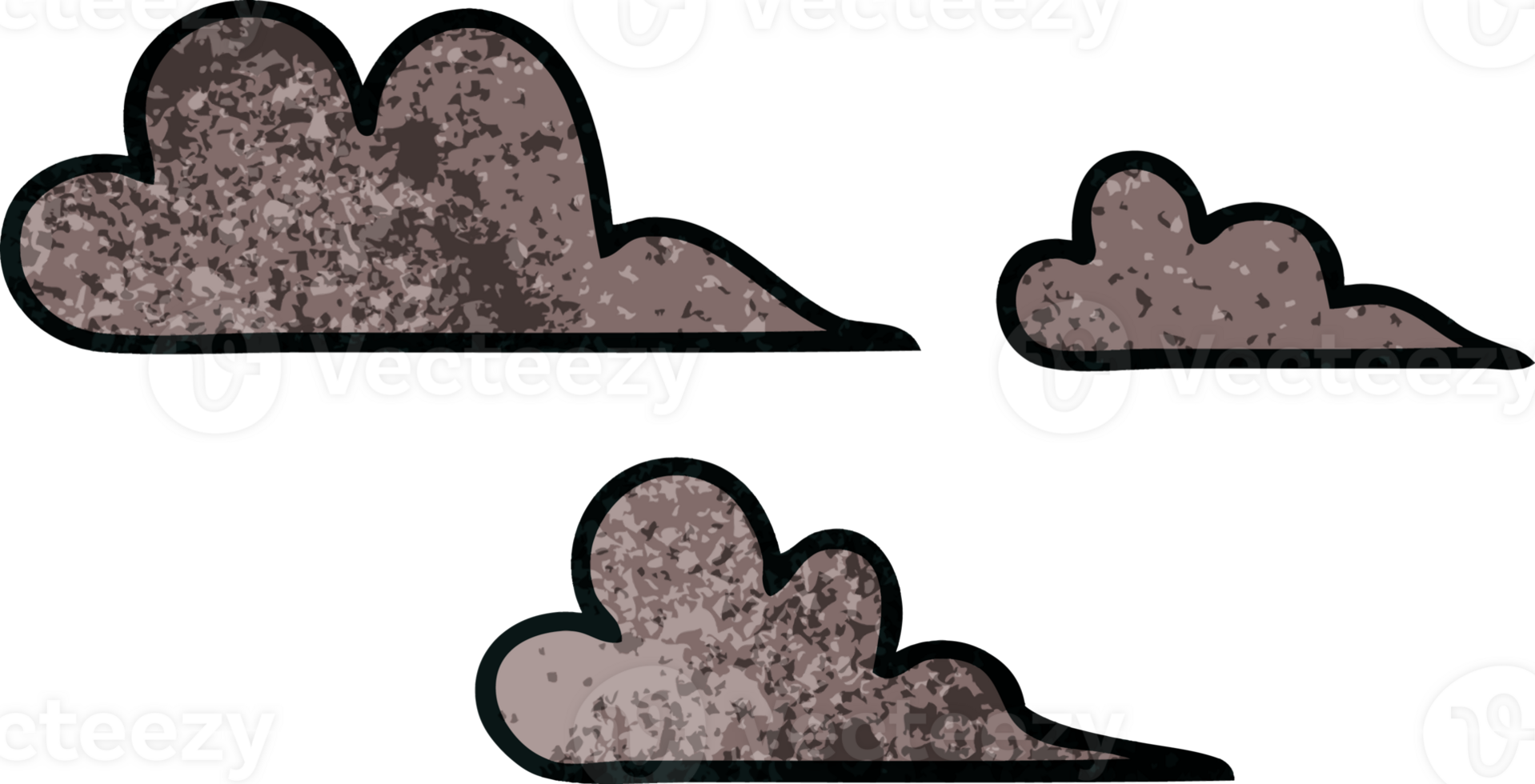 retro grunge texture cartoon of a storm cloud png
