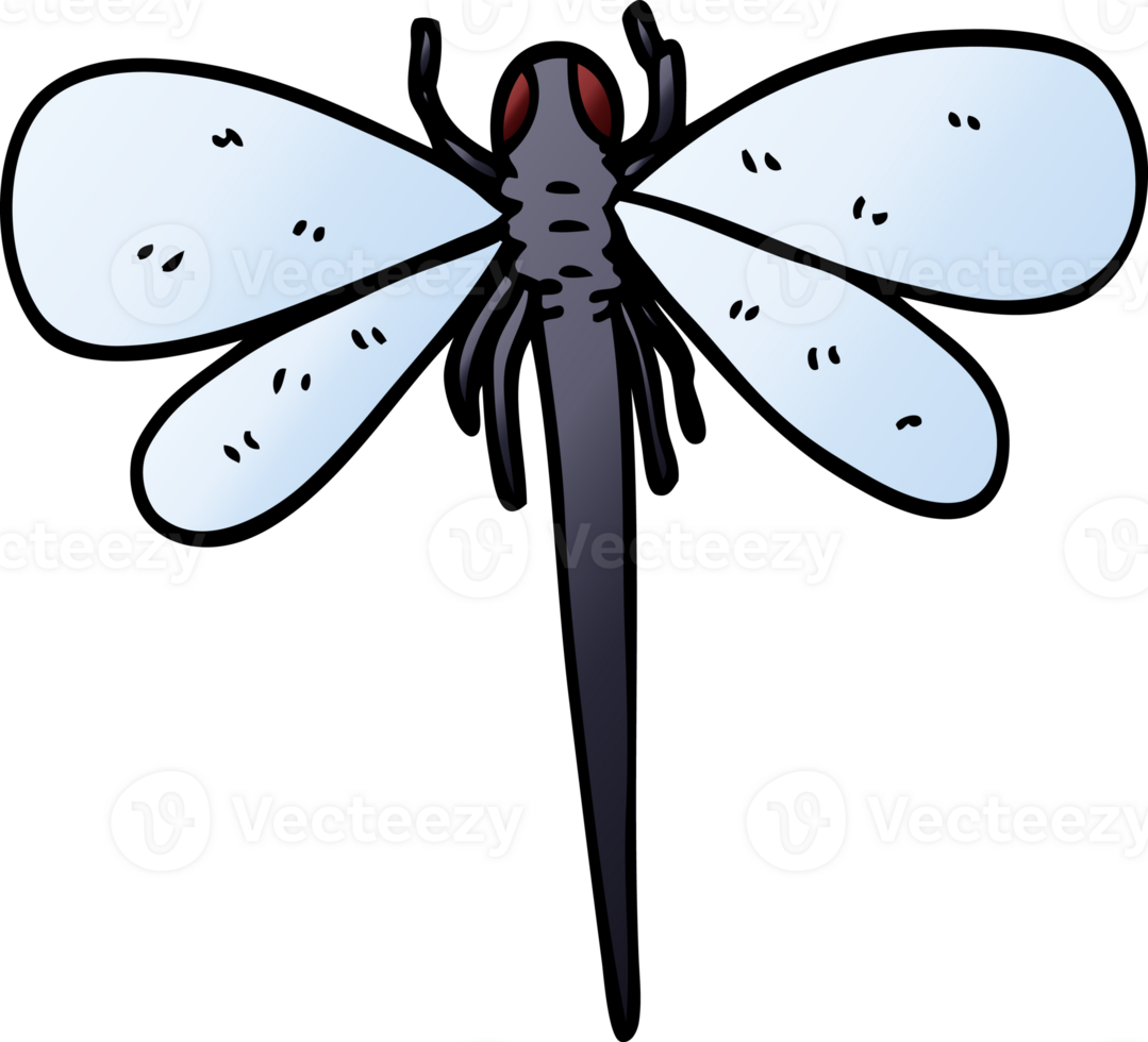 cartoon doodle dragonfly png