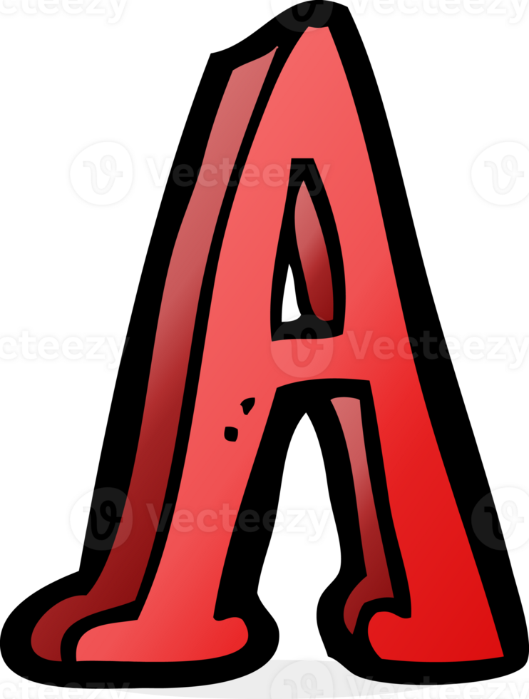 cartoon letter A png