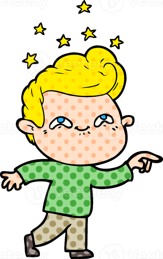 cartoon excited man png
