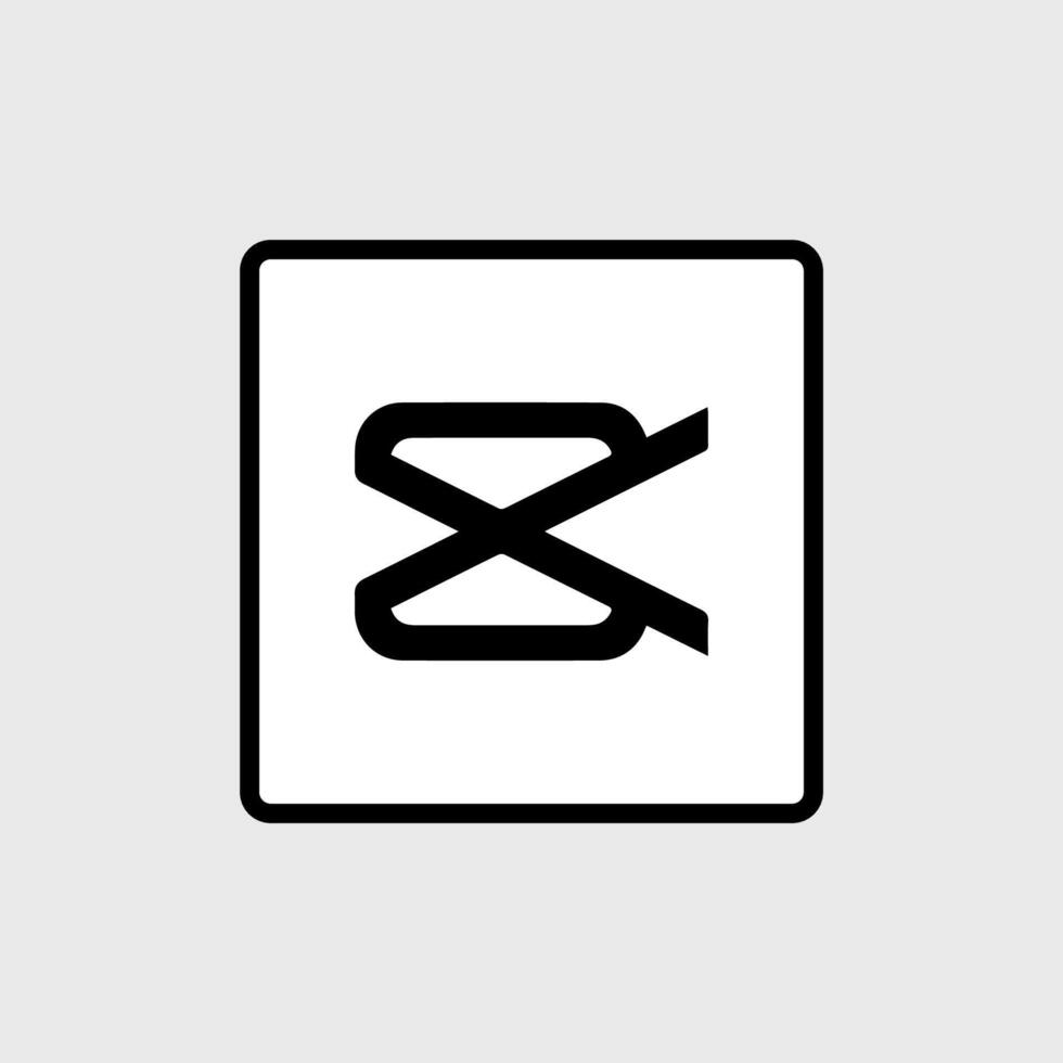 CapCut Software Editor icon vector