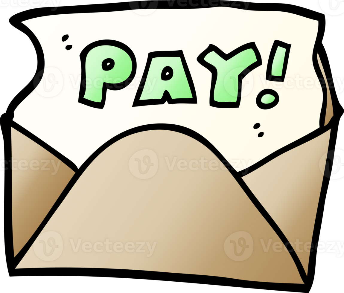 gradient illustration cartoon pay packet png