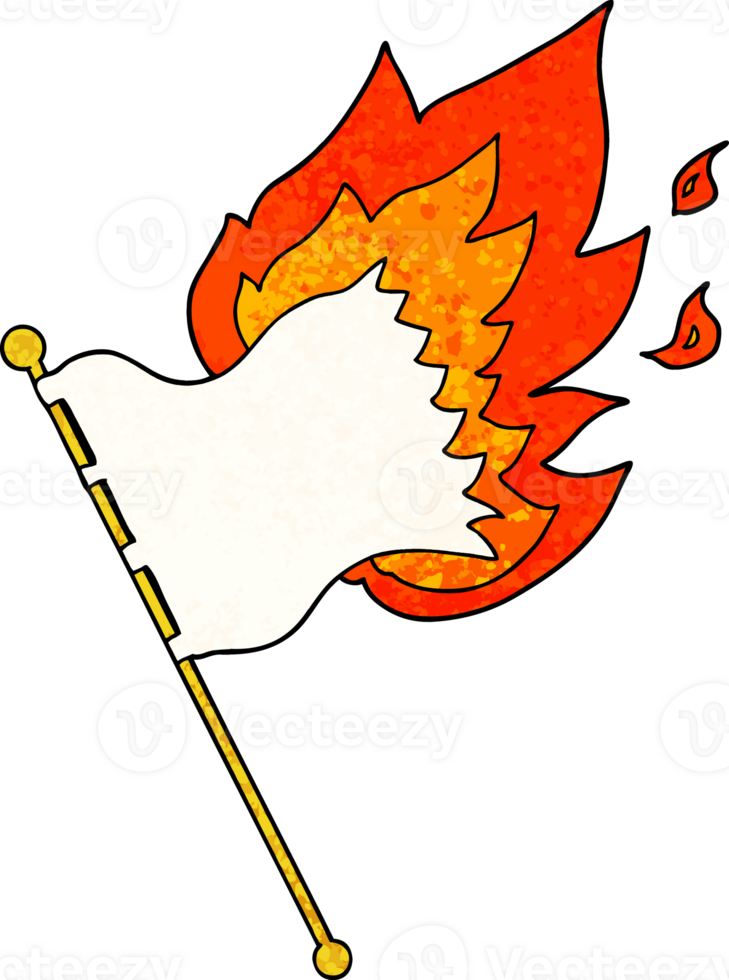 cartoon burning flag png