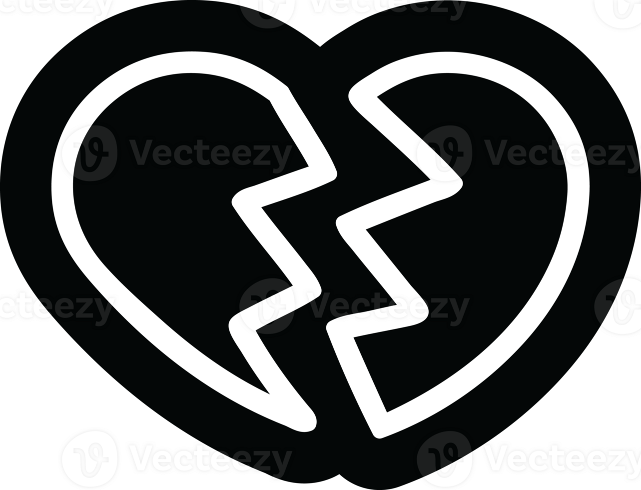 broken heart icon symbol png