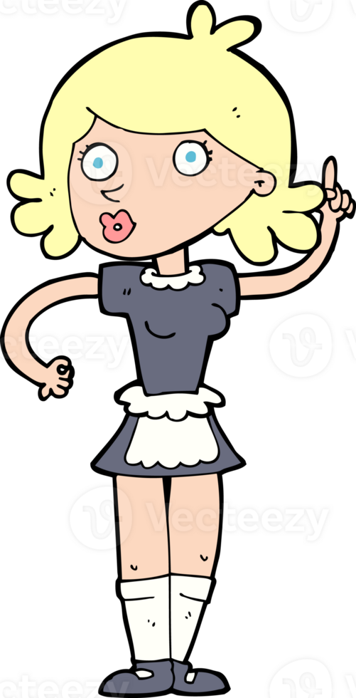 cartoon surprised maid png
