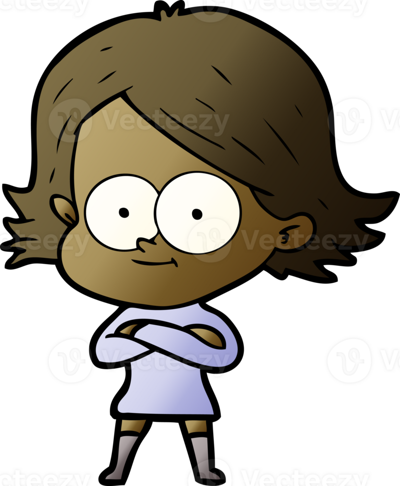 happy cartoon girl png