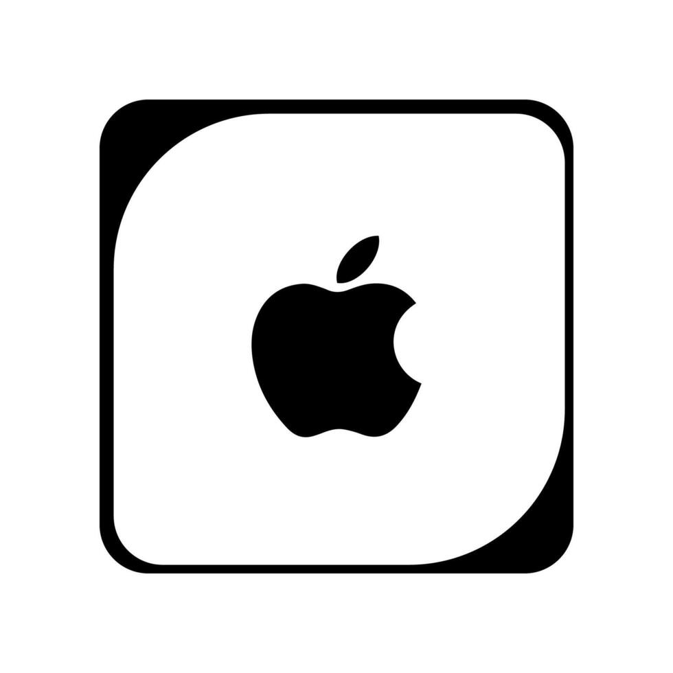 manzana icono en de moda plano estilo aislado en gris antecedentes. manzana icono página símbolo para tu web sitio diseño manzana icono logo, aplicación, ui manzana icono ilustración, vector