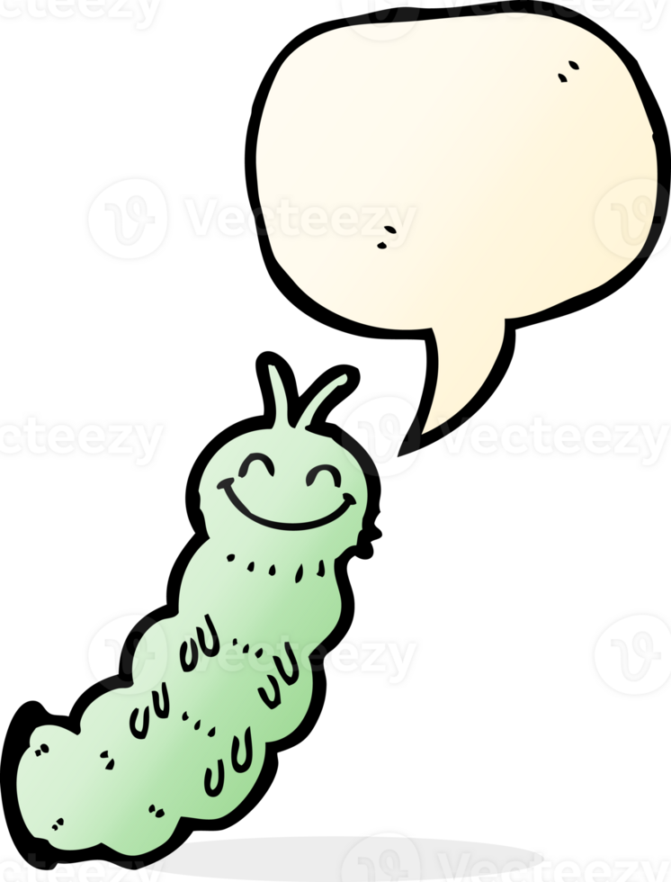 cartoon caterpillar with speech bubble png