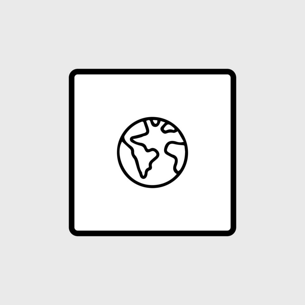 World planet icon outline style vector