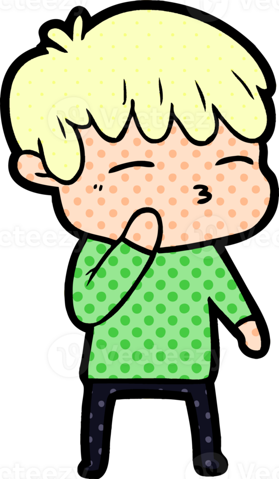 cartoon curious boy png