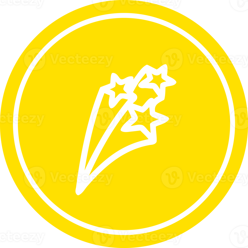 shooting stars circular icon symbol png