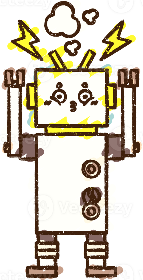 Robot Chalk Drawing png